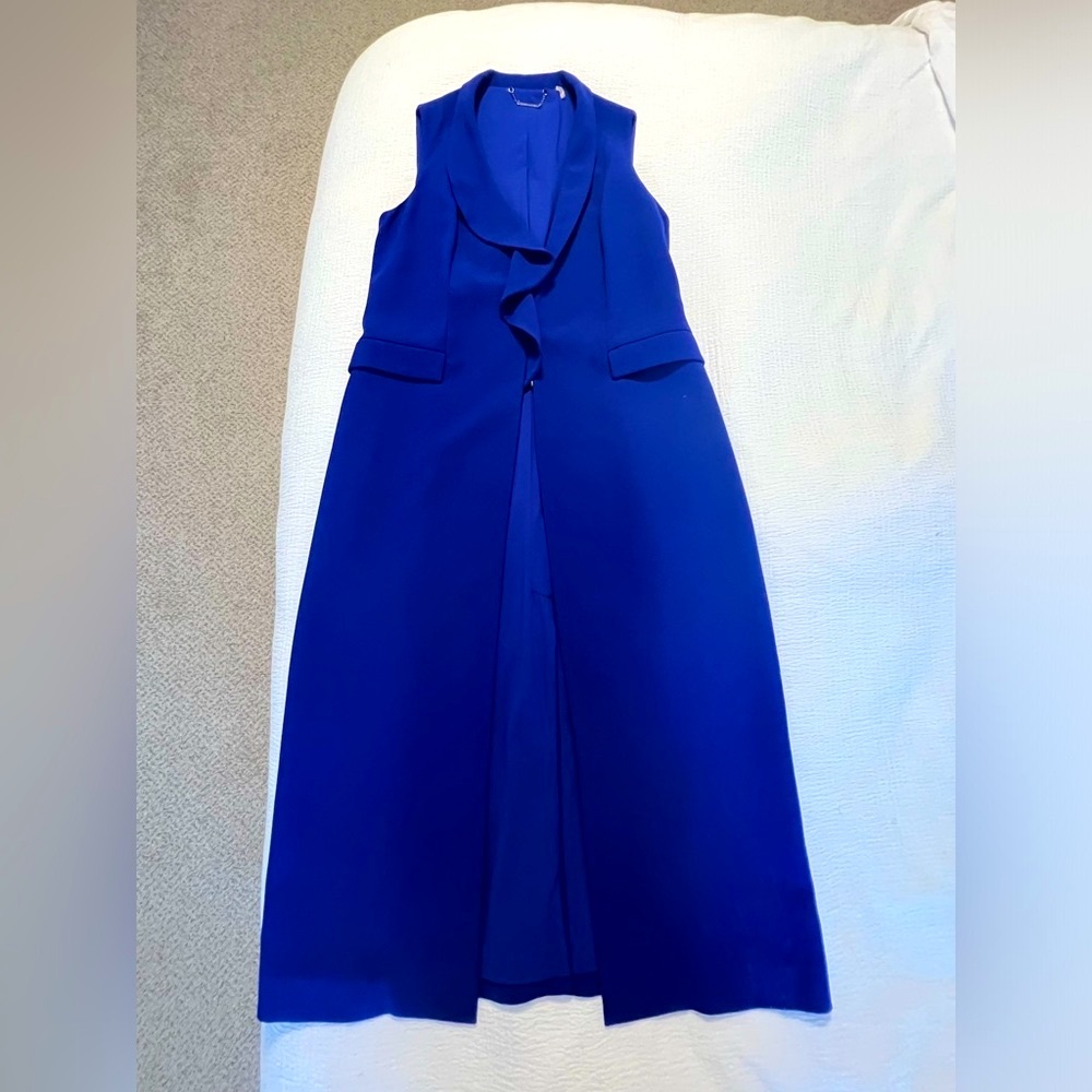 NWOT Elie Tahari Destiny Vest in Cosmic Cobalt